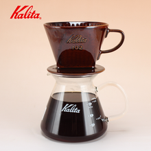 Juego de cafetera japonesa kalita hecha a mano, filtro de goteo en forma de abanico, olla para compartir vidrio, taza de café con filtro de tres agujeros 2024 - compra barato