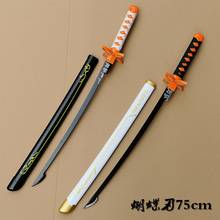 Kimetsu no yaiba-espada para cosplay, arma demon slayer satoman tanjiro 1:1, anime ninja, 75cm 2024 - compre barato