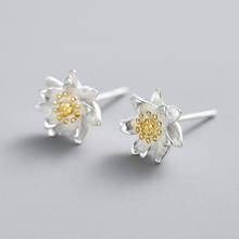 100% 925 Sterling Silver Flower Stud Earrings For Women Sterling-silver-jewelry pendientes Brincos 2024 - buy cheap