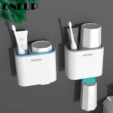 ONEUP Wall Mount Toothbrush Holder With Inverted Cup Drain Storage Rack Organizer For Bathroom Accessories Home Toothbrush Stand 2024 - buy cheap