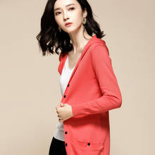 Knitwear Women's Cardigan Hooded Knitted Sweater Women Long Cardigan Korean Cardigans Plus Size Coat Clothes 1688 KJ2756 2024 - buy cheap