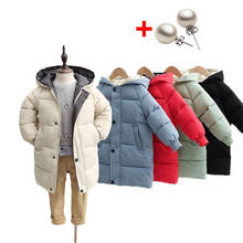 Children's Down Coat Winter Teenage Baby Boys Girls Cotton-padded Parka & Coats Thicken Warm Long Jackets Toddler Kids Outerwear 2024 - buy cheap