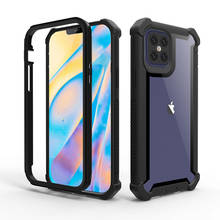 Shockproof Bumper Transparent Phone Case For iPhone 13 12 11 Pro Max XR XS Max X 7 8 Plus 2 in 1 PC Heavy Duty Protection Cover 2024 - buy cheap