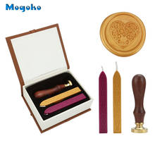 Mogoko Vintage Sealing Wax Stamp With Seal Wax Sticks with Wicks Wax Seal Stamp Set Cards Scrapbooking Decor With Love/Heart 2024 - buy cheap