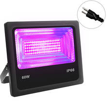 Reflector LED UV IP66 impermeable, 30W, 60W, AC85-265V, Ultravioleta, luz negra, lámpara fluorescente para escenario, Bar, fiesta de Halloween 2024 - compra barato