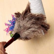 Антистатическая щетка из страусиного пера с деревянной ручкой, инструмент для очистки от пыли и пыли, домашние очистители, пыли, очистка автомобиля, пыли 2024 - купить недорого