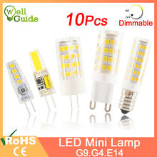 LED G4 Light G9 COB Led Lamp No Flicker Dimmable Ceramic E14 Bulb SMD2835 AC220V DC12V 3W 6W 9W 10W 12W Replace Halogen G4 Lamp 2024 - buy cheap