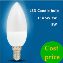 E14 Светодиодный светильник в форме свечи энергосберегающие лампы 5 Вт 7 Вт 9 Вт E14 E27 220 В светодиодная люстра прожектор bombilla светодиодный для домашнего деко 2024 - купить недорого