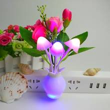 Night Light Flower Mushroom Shaped Tulip Light Control Induction LED Lamp Home Decoration Vase Socket Light Bedroom Light 2024 - buy cheap