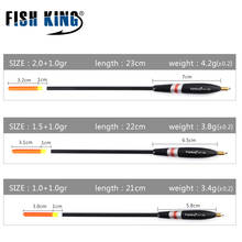 FISH KING 3PCS/PACK 1.0-1.0g 1.5+1.0g 2.0+1.0g Barguzinsky Fir Float Buoy Balsa Bobber Cork Fishing Float Tackle 2024 - buy cheap