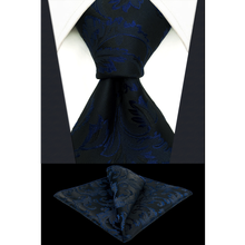 Мужской набор галстуков темно-синие шелковые модные классические вечерние галстуки для мужчин 63" 2024 - купить недорого