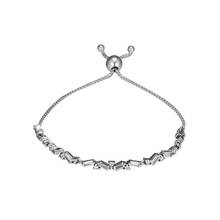 Glacial Beauty Sliding Bracelet Clear CZ For Woman DIY Beads & Charms Authentic 925 Sterling Silver Fashion Jewelry Bracelets 2024 - buy cheap