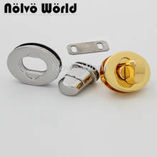 2-10 pieces 26x16mm 29x22mm 2 sizes deep gold decorative lock hardware purse twist lock oval bags lock accessories 2024 - buy cheap