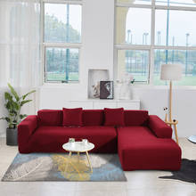 Solid Color Corner Sofa Covers Velvet L Shape Corner Sofa Cover Plush Sofa Bed Cover 1/2/3/4 Seater 2024 - buy cheap