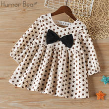 Humor Bear Baby Girls Dress Polka Dot Bow  Party Princess Dress Spring Autumn Brand New Toddler Girl Dress 3-7Y 2024 - buy cheap