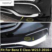 Lapetus Accessories Fit For Mercedes Benz E CLASS W213 2016 - 2019 Front Head Bumper Stripes Strip & Protector Corner Cover Trim 2024 - buy cheap