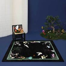 New Chinese Style Bedroom Bedside Area Rugs Classical Crane Flower Print Carpet Living Room Kitchen Hallway Non-Slip Floor Mat 2024 - buy cheap