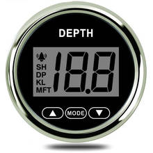 52MM Boat Depth Gauge Waterproof Universal Marine Digital Depth Meter Pulse Signal With White Backlight Fit For Marine Boat 2024 - buy cheap