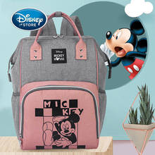 Disney bolsa mochila maternidade impermeável, porta fraldas e fraldas, grande capacidade, para pendurar em carrinhos de bebê 2024 - compre barato