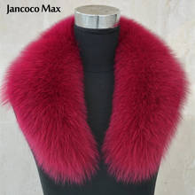 Jancoco Max Lady Fox Real Fur Collar Trim Women Winter Fashion Scarf Lining 75cm Parka Hood High Quality S1039 2024 - buy cheap