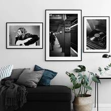 Nordic Black White Wall Band Guitar Jazz Music Portrait Canvas Painting Posters and Prints Wall Art Picture for Room Home Decor 2024 - buy cheap