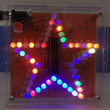 Пентаграмма светодиодный diy электронная DIY обучение сварочный комплект красочная пятиконечная звезда 2024 - купить недорого