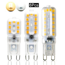 6pcs G9 LED Bulb 2W 3W 5W AC 220V LED Light bulbs SMD2835 LED Lamp Spotlight Chandelier Lighting Replace 20W 30W G9 Halogen Lamp 2024 - buy cheap
