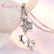 925 Sterling Silver Pendant Necklace For Decoration Cute Style Star Shape Austrian Crystal Women Girls Party Anniversary 2024 - buy cheap