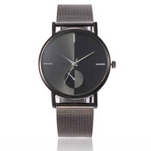 Relógio casual de quartzo de marca famosa para mulheres e homens, relógio de malha de aço inoxidável, relógio de pulso feminino 2024 - compre barato