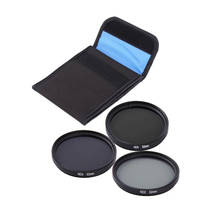 3 Pcs 37 40.5 43 46 49 52 55 58 67 67 72 77 82mm Gray ND2 ND4 ND8 Lens Filter Kit Set +Cloth Bag For Canon Nikon Sony Camera 2024 - buy cheap