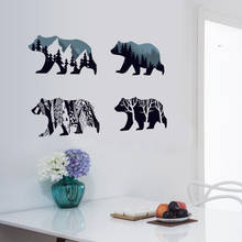 3d Polar vinilos adhesivos en la pared del oso sala de estar dormitorio decoración del hogar Diy nieve montaña bosque patrón Mural arte Animal pared calcomanías 2024 - compra barato