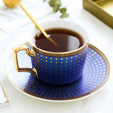 Xícara e pires de café em porcelana, conjunto de chá à noite design jane europa dourado 2024 - compre barato