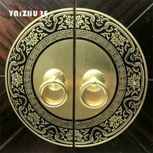 11-24cm Chinese Antique Handles For Furniture Pattern Pure Copper Door Handle Cabinet Knobs And Handles Screw Mounting 2024 - buy cheap