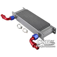 Universal 13 Row AN10 Engine 248MM 7/8-14 UNF Oil Cooler + 2PCS 90° Fittings 2024 - buy cheap