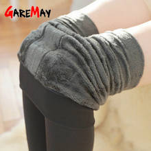 2022 New Cashmere Fashion Leggings Women Girls Warm Winter Bright Velvet Knitted Thick Legging Super Elastic Pants 2024 - buy cheap