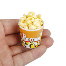 1PCS Mini DIY 1/6 Dollhouse Miniature A Bucket Of Popcorn Toy For Simulation Food Toy 2024 - buy cheap