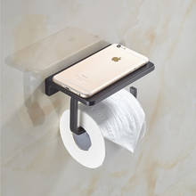 Black Toilet paper holder Tissue holder mobile phone WC Paper Roll Rack Kitchen Roll Holder Bathroom Hardware 2024 - buy cheap