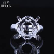 HELON-anillo de compromiso de plata esterlina 925, anillo de boda de corte redondo de 13-15mm, joyería fina 2024 - compra barato