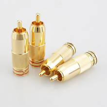 Audiocrast-Adaptador de Cable de Audio y vídeo, conector RCA de soldadura, color dorado 2024 - compra barato