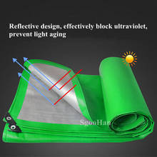 Green-Silver 0.32mm PE Tarpaulin Rainproof Cloth Garden Shading Sail Boat Truck Canopy Tarp Pet Dog House Cover Waterproof Cloth 2024 - buy cheap