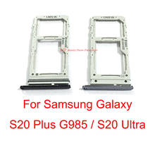 Двойной держатель для sim-карты Nano, слот для чтения, гнездо адаптера для Samsung Galaxy S20 Plus S20 + G985 / S20 Ultra G988, микро SD лоток 2024 - купить недорого
