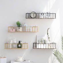 Homelily Nordic Style Wooden Iron Shelf Wall Hanging Home Decoration Modern Simple Storage Wall Shelves Decorative 2024 - buy cheap