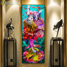 Pintura de diamantes de gran tamaño, punto de cruz de sirena de Color de fantasía, 5D bordado de diamantes, decoración, mosaico de taladro redondo y cuadrado, manualidades, regalo 2024 - compra barato