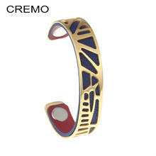 Cremo titânio aço inoxidável manguito pulseira woodpecker forma intercambiáveis pulseira de couro 14mm bij bij 2024 - compre barato