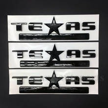 Etiqueta engomada negra de la etiqueta engomada del ABS del emblema lateral del cuerpo del coche de la bandera de Texas Edition, 3pcs 2024 - compra barato