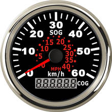 60km/h gps velocímetro com luz de fundo vermelho impermeável 85mm odômetro calibre 12v/24v para o barco marinho do caminhão do automóvel da motocicleta 2024 - compre barato