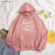 Boa vibes hoodies moletom feminino pullovers tumblr de alta qualidade casual roupas esportivas de algodão hoodies greys anatomy hoodies 2024 - compre barato