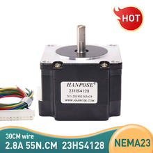 Motor paso a paso nema 23, 41mm, 2.8A, 55n. Cm, 23HS4128 CNC, 24V, para máquina CNC, impresora 3D 2024 - compra barato