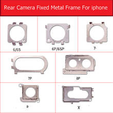Задняя камера металлический кронштейн держатель для iphone X XS MAX 6 6s 7 8 Plus Основная камера металлическая рамка Кронштейн пластина запасные части 2024 - купить недорого