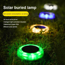 Solar Light Buried Lamp Outdoor Underground Lamps Street Light Colorful Lawn Lights Garden IP68 Waterproof 8 LED Stair Wall Lamp